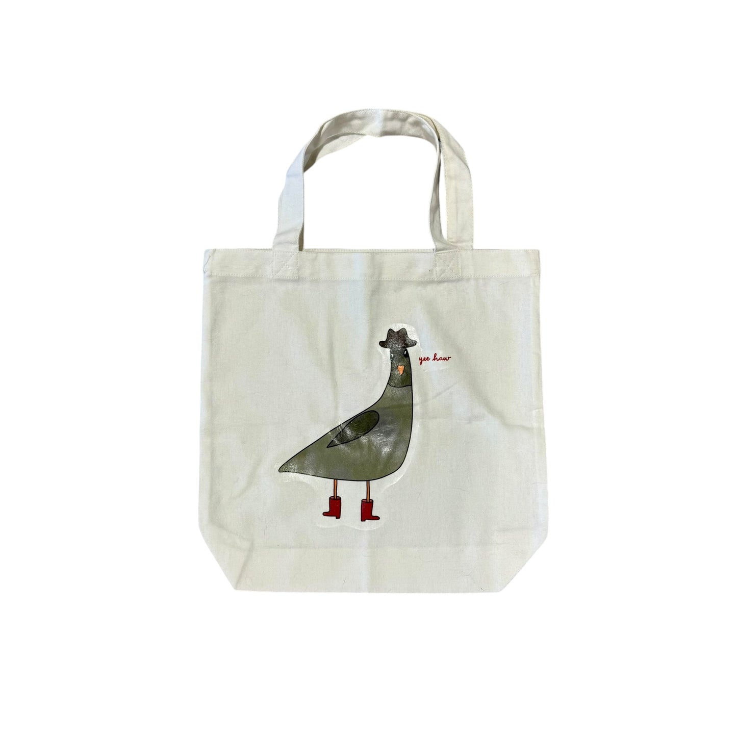 Silly Animal Doodles / Yee Haw Pigeon / Tote Bag