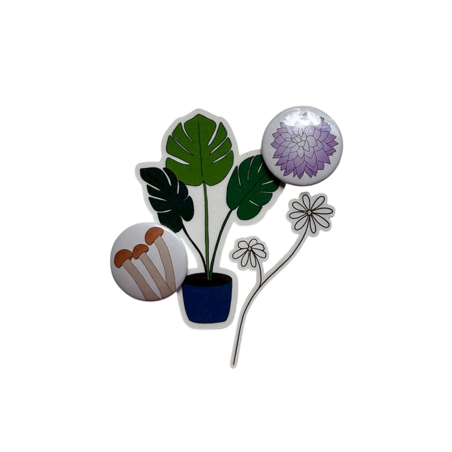 Mystery Packs - SURPRISE 2 Stickers + 2 Buttons