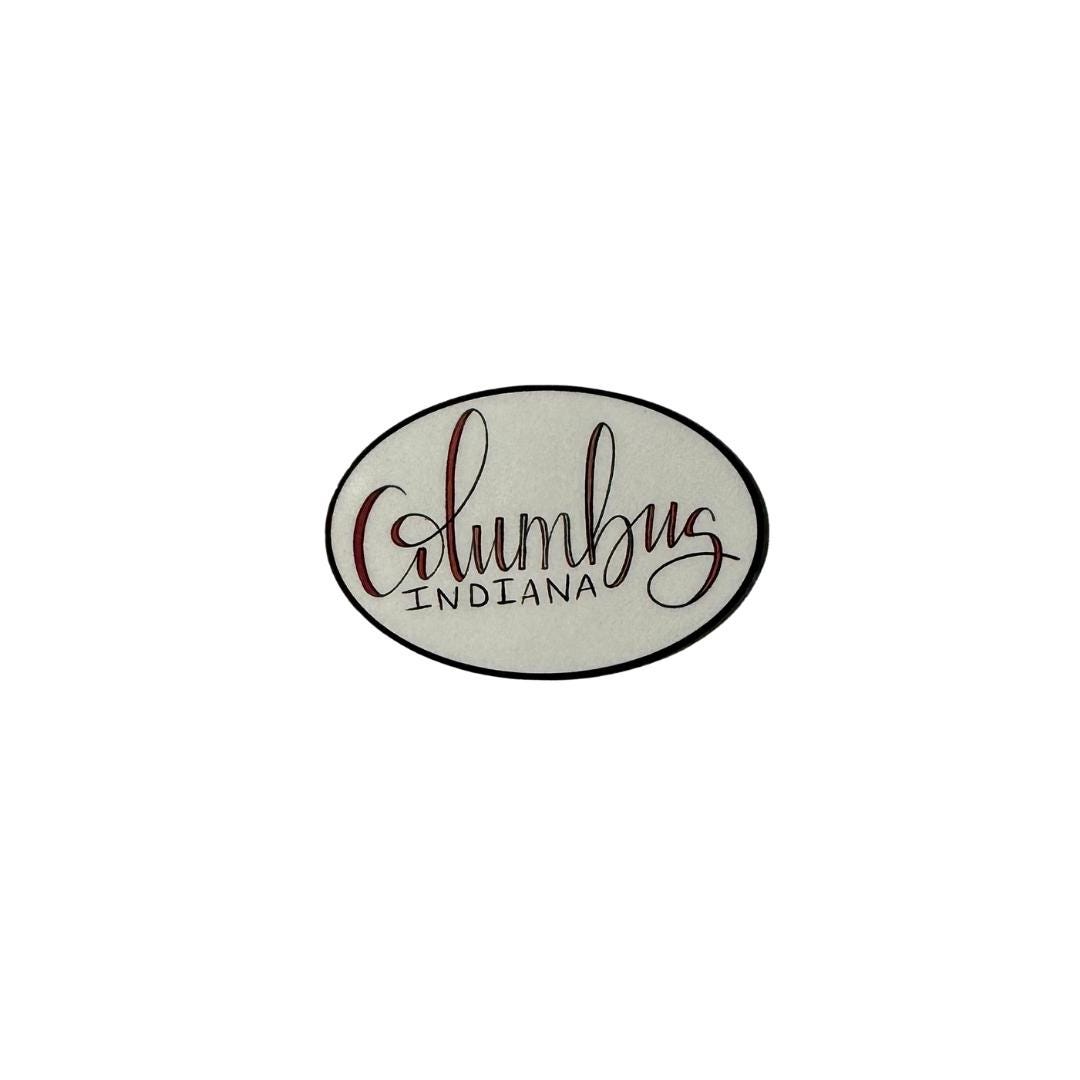 Columbus, Indiana / Landmarks Montage / Stickers