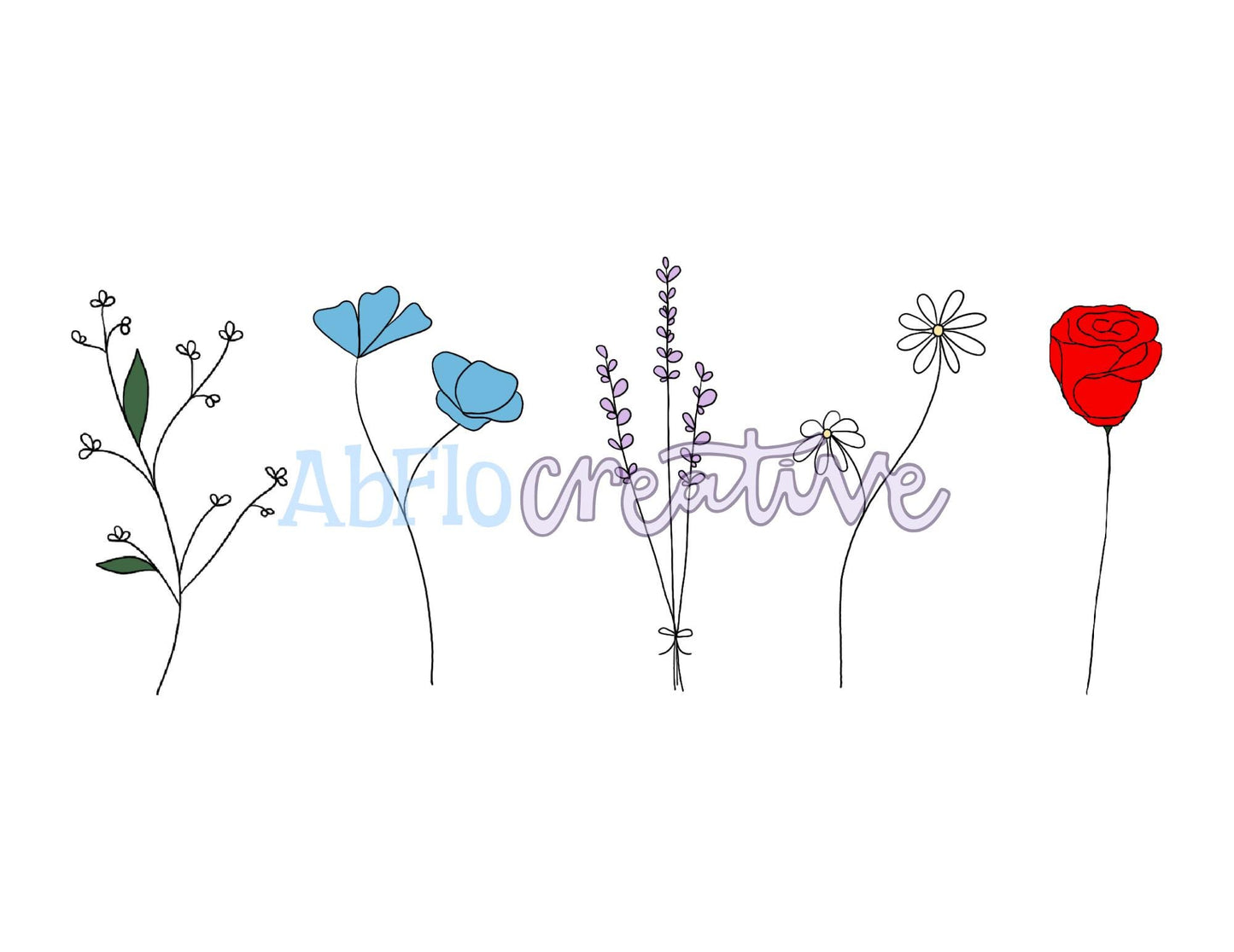 Hand Picked Flowers / DIGITAL PRINT