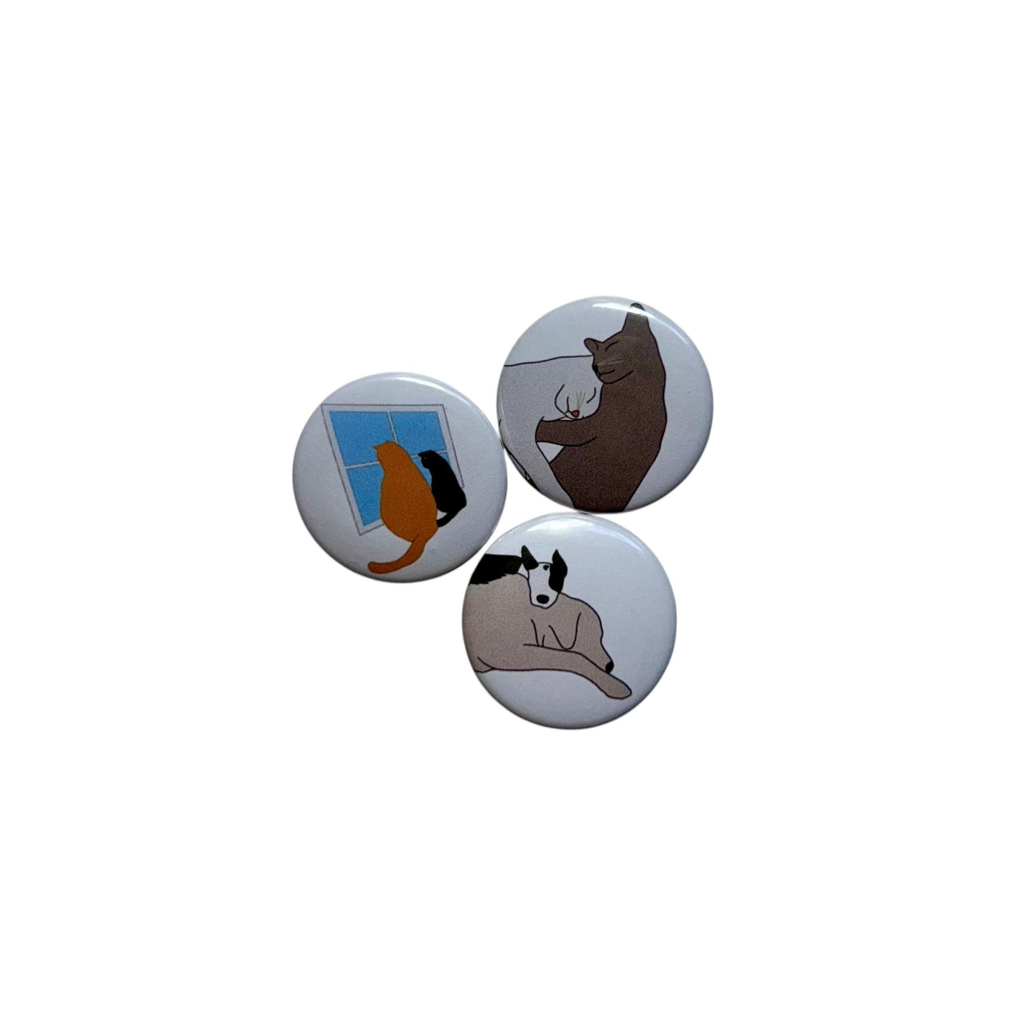 Cats and Dogs in Love / Buttons