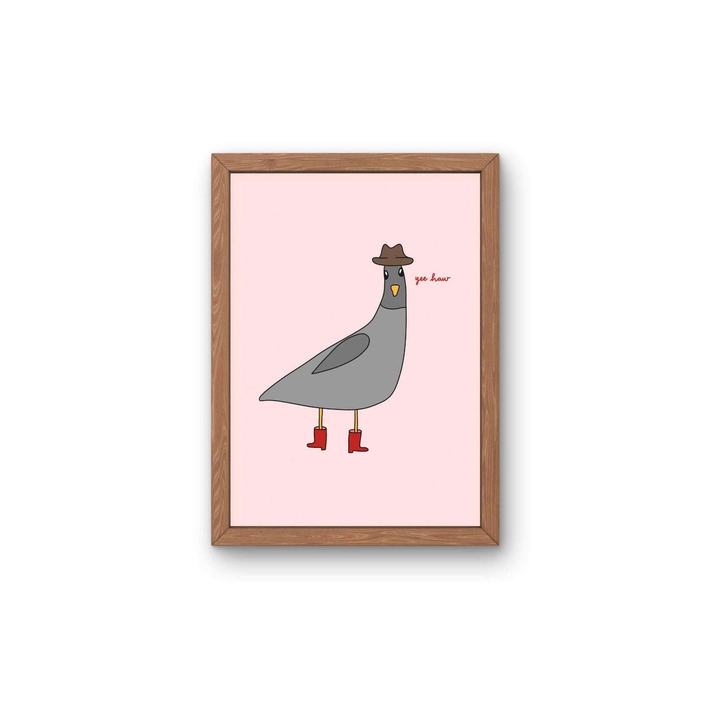 Silly Animal Doodles / Yee Haw Pigeon / DIGITAL PRINT