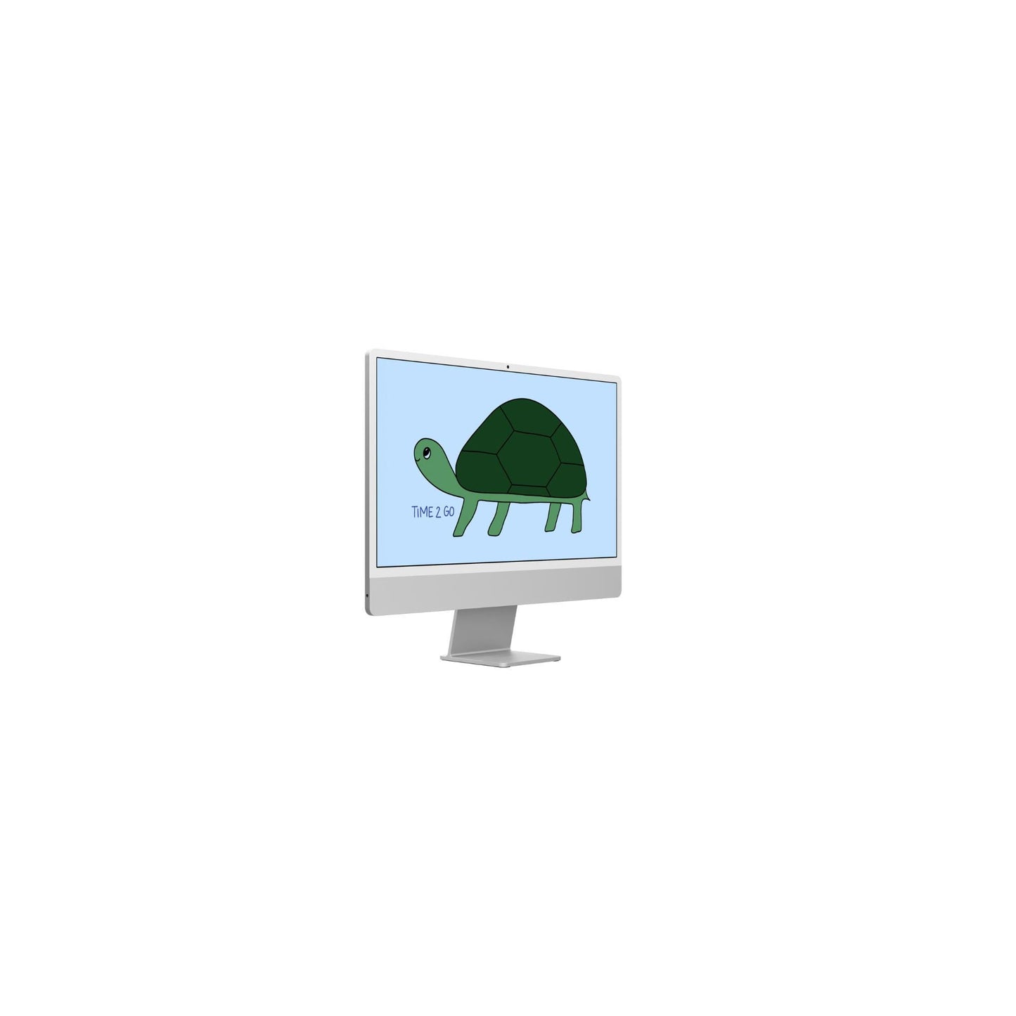 Silly Animal Doodles / Time 2 Go Turtle / DIGITAL PRINT
