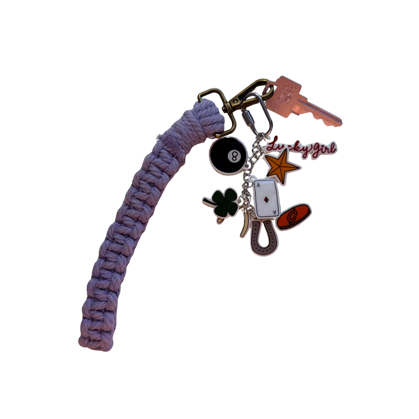 Lucky Girl Charm Keychain