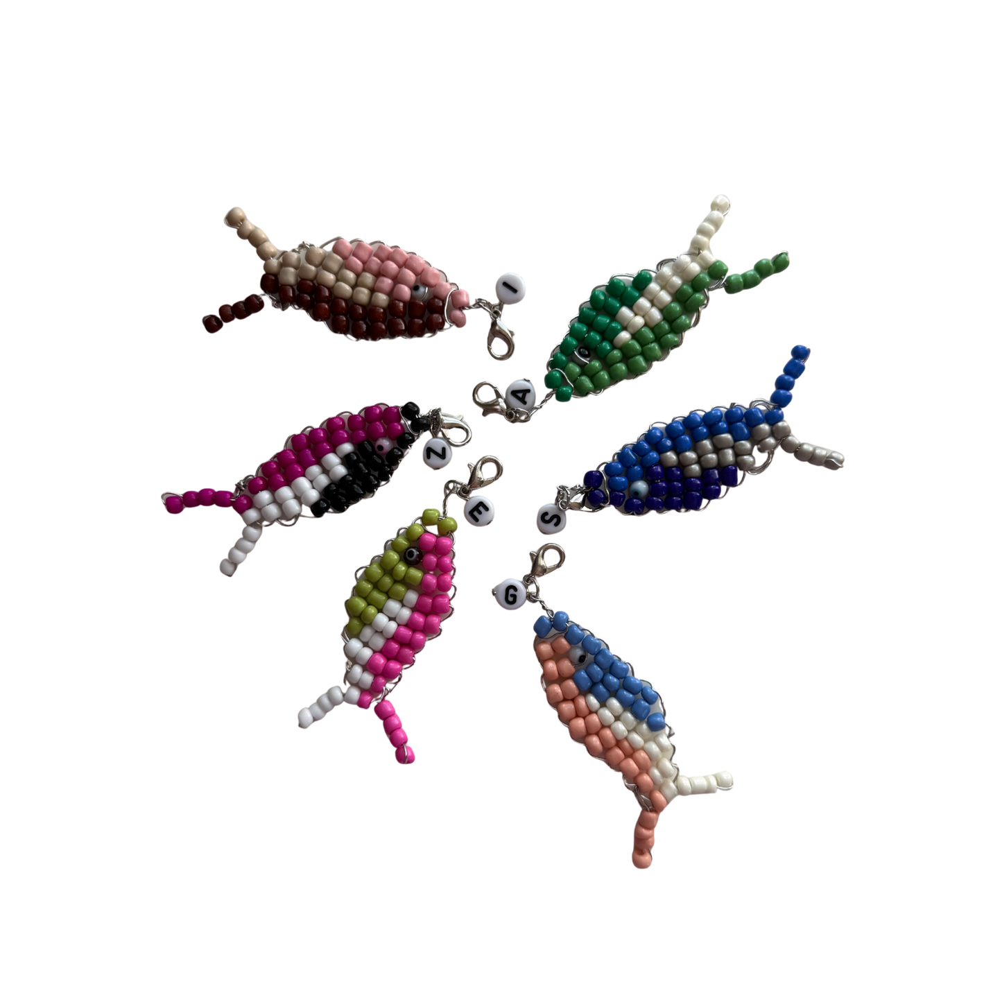 CUSTOM Beaded Fish Keychain