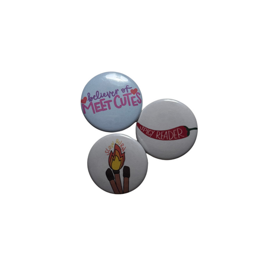 Bookish / Romance Book and Reading / Buttons