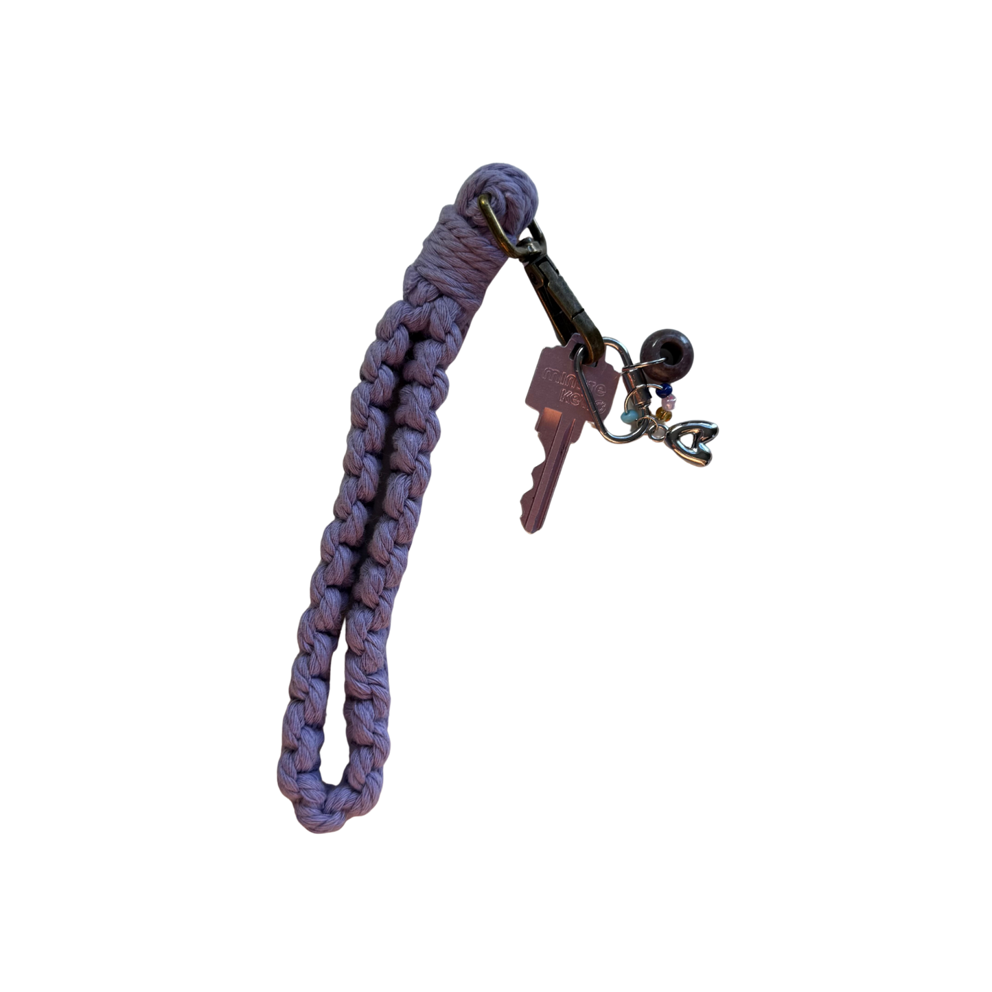 CUSTOM Letter and Bead Keychain