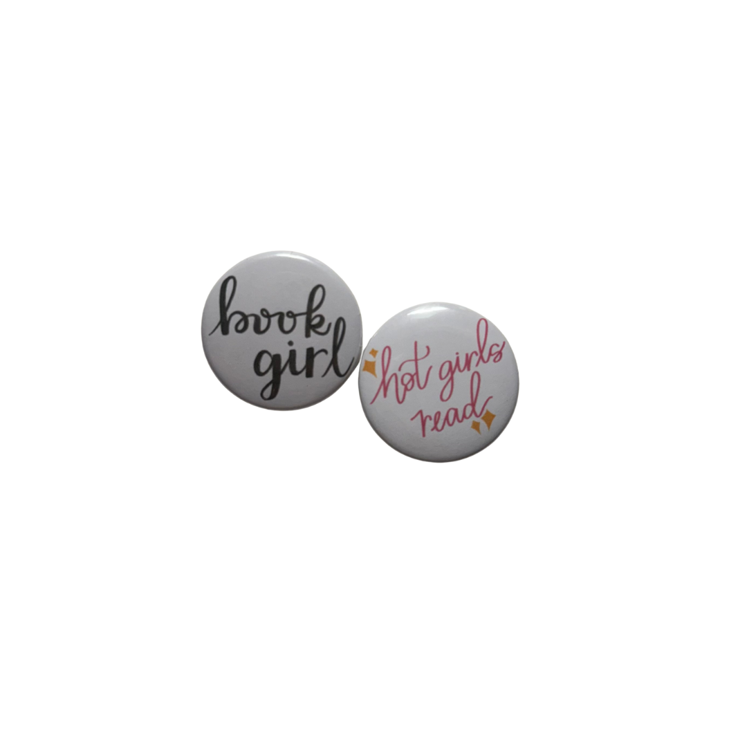 Bookish / Hot Girls Read / Buttons