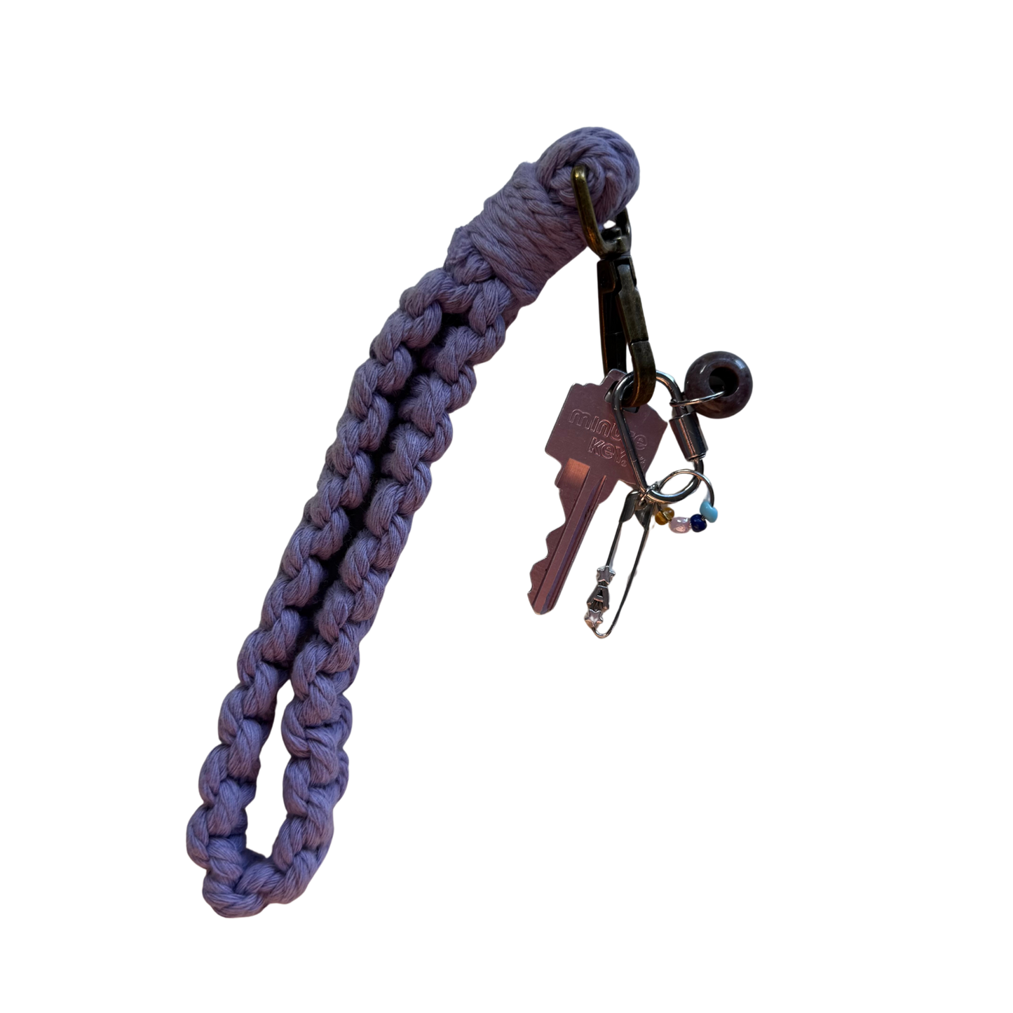 CUSTOM Letter and Bead Keychain