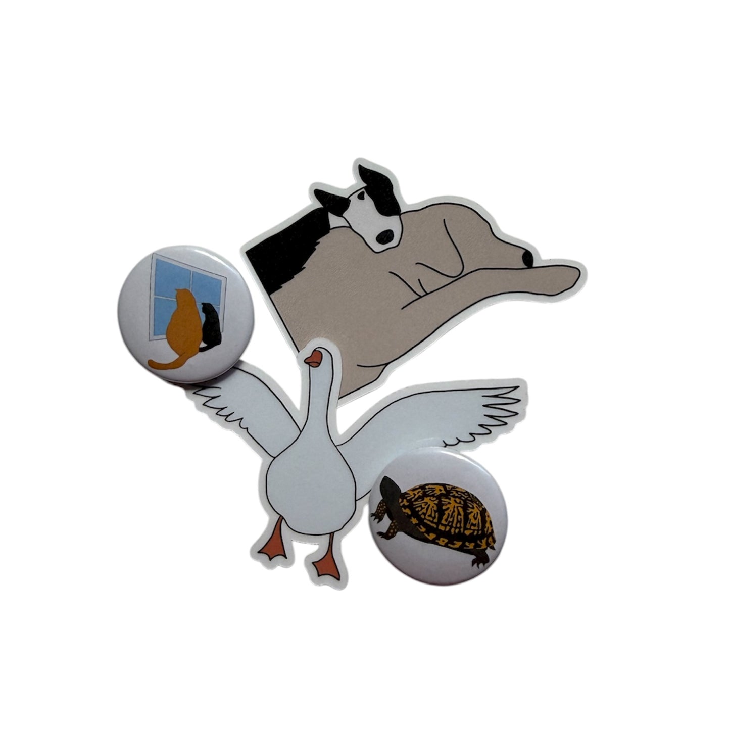 Mystery Packs - SURPRISE 2 Stickers + 2 Buttons