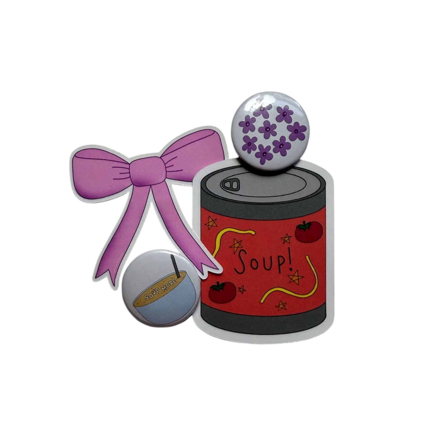 Mystery Packs - SURPRISE 2 Stickers + 2 Buttons