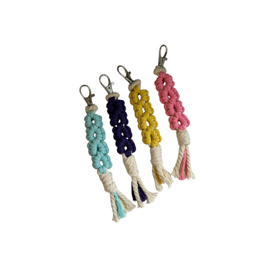 Macrame Flower Keychain