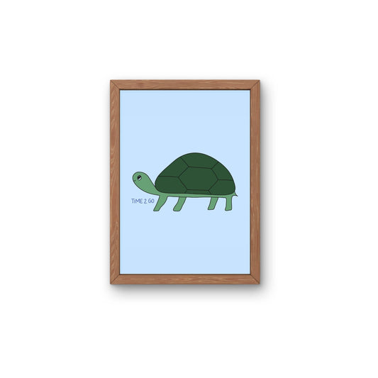 Silly Animal Doodles / Time 2 Go Turtle / DIGITAL PRINT
