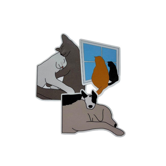 Cats and Dogs in Love / Stickers